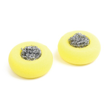 Round kitchen cleaning stainless steel sponge dish scourer